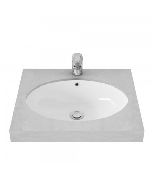 حوض مغسلة تحت الرخام أبيض صناعة اندونيسي مقاس  520 × 370 ملي TOTO LW651JK1#W